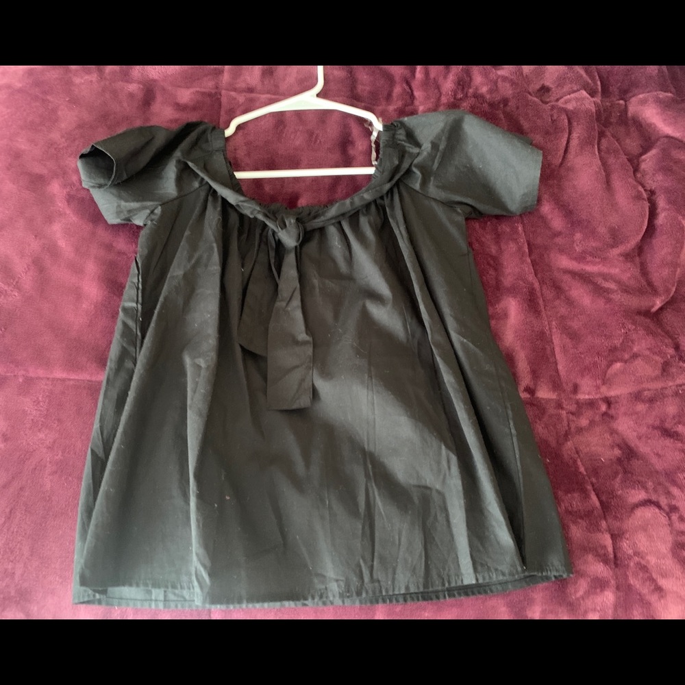 Black Off The Shoulder Shirt